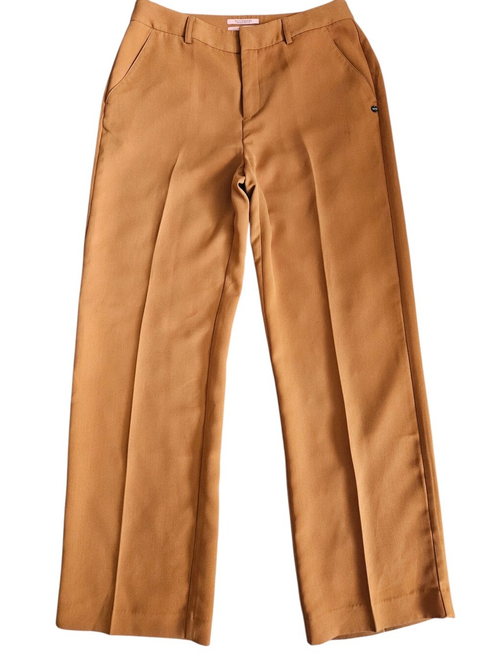 Scotch & Soda C'est Si Bon Wide Leg Camel Brown Womens Dress Pants Sz Medium